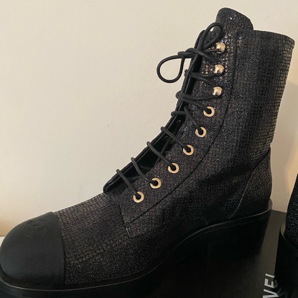 New Chanel Lace Up Boots - Picture 4 of 13